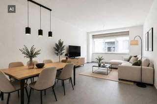 In the 'France' residence in Knokke-Heist, we find this ready-to-move-in ground floor apartment for sale. The apartment was built in 2008 and is in good condition, with an energy-efficient character, which translates into a favourable EPC label. Thanks to the recent year of construction, you can enjoy contemporary living comfort here in a central location near all amenities.<br /><br />The location of this property is ideal. Here you are in the Kerkstraat, within walking distance of the beach, the Boulevard and the Heroes' Square. In addition, there is good access to Heist station, various shops and restaurants. A unique opportunity for those who want to live comfortably or buy an apartment as a second home by the sea.<br /><br />Layout: <br />- entrance hall with guest toilet<br />- spacious living and dining area<br />- fully equipped kitchen with large storage space where washing machine and dryer connections are provided<br />- bathroom with shower, double sink and toilet<br />- 2 full bedrooms with built-in wardrobes<br />- cozy city courtyard<br /><br />In addition, the apartment has a communal bicycle shed in the residence. <br /><br />Ideal offer for those looking for carefree living as a permanent residence or second home in Knokke-Heist. Would you like more information or a visit? Feel free to contact our real estate expert Arne Reubens at +32 472 186 304 or arne.reubens@dewaele.com<br /><br />The property is offered through the Power-sale formula. Between 13/07/2026 09:00 and 22/08/2026 17:00, you can come visit the appartment by appointment and make an offer. The listed price is a starting price. For further information, please contact the property agent.<br /><br />Register of measures: no<br /><br />These AI visualizations are intended as inspiration. No technical specifications, urban planning regulations, or concrete realization possibilities were taken into account.