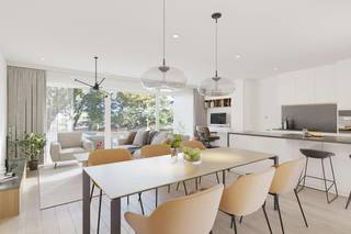 De luxueuze appartementen met 2 slaapkamers beschikken over een oppervlakte variërend van 85m² tot 133m². Het penthouse met 3 slaapkamers heeft zelfs een oppervlakte van 150m²!<br /><br />Het project staat voor een combinatie van kwaliteit en comfort. De unieke architectuur, de in- en aanplanting rondom en de gunstige oriëntatie zorgen ervoor dat u vanuit elk appartement optimaal kan genieten. De eigentijdse en doordachte vormgeving van de appartementen zorgt voor een thuisgevoel waar rust primeert.<br /><br />De gelijkvloerse appartementen beschikken elk over een mooie privatieve tuin. Op de eerste en tweede verdieping hebben alle appartementen een inpandig terras waardoor de privacy gegarandeerd wordt. De zeer ruime appartementen op de derde verdieping hebben elk een gedeeltelijk overdekt terras van maar liefst 50m².<br /><br />Ondergronds kan je comfortabel parkeren. Hier situeren zich ook de bergruimtes en de gemeenschappelijke fietsenstalling.<br /><br />Eigenaars hebben de mogelijkheid om een laadpaal voor de auto te laten installeren met een voldoende hoog vermogen.<br /><br />De appartementen zijn niet alleen eigentijds maar ook energiezuinig. Er wordt gestreefd naar een E-peil E20. (BEN-appartementen)<br />Dit wordt onder andere gerealiseerd door:<br />• dubbele hoogrendementsbeglazing<br />• lucht-water warmtepomp<br />• zonnepanelen<br />• ventilatiesysteem D met warmterecuperatie en bypass<br />• warmwaterproductie met zonneboiler<br />• vloerverwarming: warmen én koelen<br /><br />Meer weten? Contacteer ons!