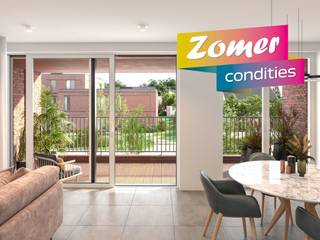 Dit appartement maakt deel uit van het nieuwe woonproject Residentie Flora.<br />Mooi gelegen energiezuinig appartement C1.3  (= 91m²) gelegen op de 1ste verd. zuidwestgericht terras.<br />Inkomhal, ruime berging, leefruimte met open keuken voorzien van ingebouwde toestellen , apart toilet, 2 slpks, ingerichte badkamer voorzien van dubbele wastafel en een inloopdouche.<br /><br />Volledige en nog vrij te kiezen binnenafwerking tot en met de laminaat in de slpks. <br />Uiterst energiezuinig (E9= A-Label) dankzij zonnepanelen ( energiedelen), warmtepomp met vloerverwarming (+koeling) en ventilatiesysteem D.<br /><br />Ondergrondse staanplaatsen welke mee dienen aangekocht te worden.<br />Fietsenstalling en lift zijn voorzien. <br />Prijs excl. aankoopkosten en btw. 6% btw mogelijk, ook voor investeerders bij 15-jarige verhuur!<br /><br />Meer info via 09 280 60 60 of info@durabrik.be.<br /><br />Download de brochure op https://www.durabrik.be/nl/nieuwbouwprojecten/boortmeerbeek-wespelaarsebaan <br /><br />* Beelden en oppervlaktes zijn indicatief.<br /> 