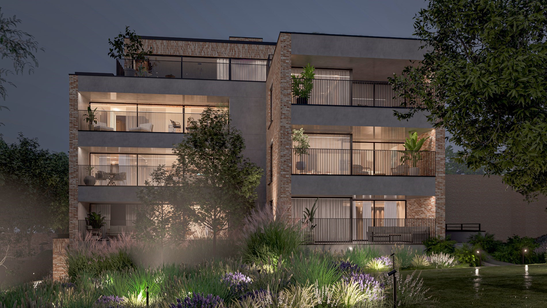 Nieuwbouwappartement met 2 slaapkamers en ruim terras uitgevend op het groene Mottepark, in res. De Motte, vlakbij het centrum van Hoeselt - foto 4