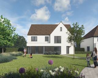 Betreed de wereld van hedendaags wonen met deze moderne halfopen nieuwbouwwoning, eventueel met bijhorende carport, gelegen op een zuidoostelijk georiënteerd perceel in ons groen en verkeersluw nieuwbouwproject CAMPO. Deze eigentijdse woning biedt niet alleen rust en stijl maar ook het comfort van modern design. Met 3 slaapkamers, waarvan 1 met dressing, badkamer met zowel bad als inloopdouche voorziet deze woning in alle behoeften van een gezin. Een vaste trap naar de zolder biedt de mogelijkheid voor een optionele 4e slaapkamer, bureau,... . Deze energiezuinige BEN-woning is uitgerust met geavanceerde technologieën, zoals een warmtepomp, vloerverwarming op het gelijkvloers en de verdieping, ventilatie type D met warmterecuperatie, een regenwaterput van 10.000L, zonnepanelen, en meer. Het zuidoostelijk georiënteerde perceel vangt de zon van de vroege ochtend tot de late namiddag op waardoor de buitenruimte ideaal is voor ontspanning. Voor meer informatie en om deze moderne woning te ontdekken, bel Ewout op 0497 588 888 of stuur een e-mail naar contact@huysmanbouw.be. Laten we samen de deur openen naar jouw nieuwe thuis.