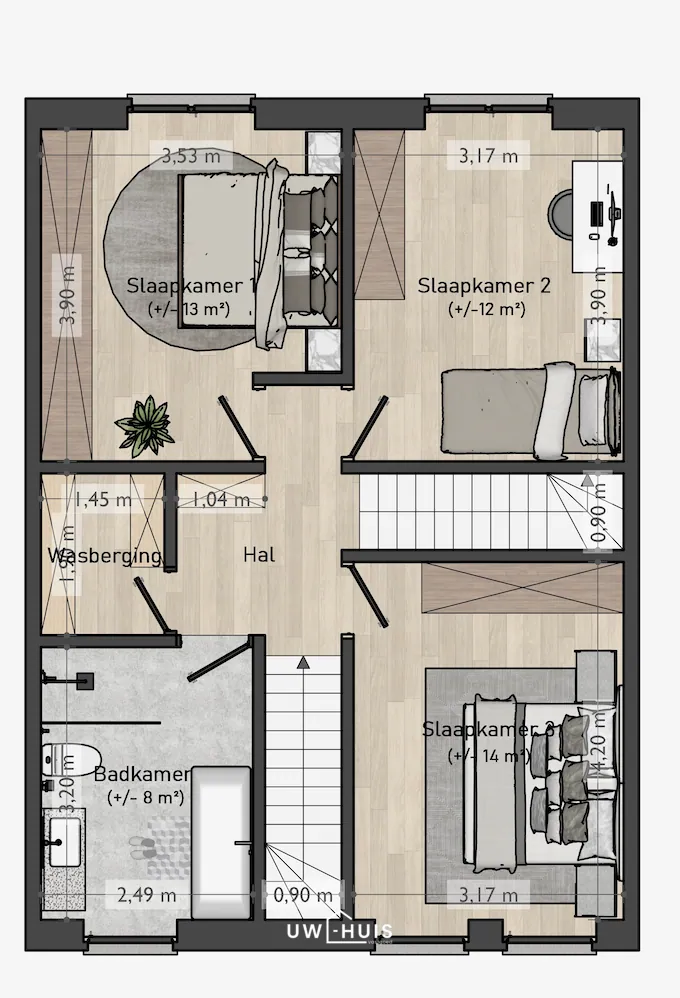Nieuwbouwwoning met 3 slaapkamers, inpandige garage en uitbreidbare zolder in centrum Kemzeke - foto 5