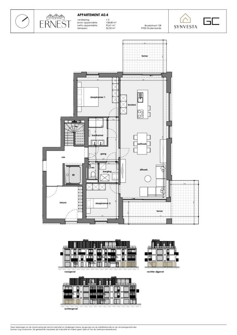 Ruim gelijkvloers 2-slaapkamersappartement met 2 terrassen in nieuwbouwproject Ernest - foto 3