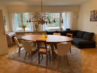 Gemeubeld gelijkvloers appartement 70 m2🌻 indeling en afwerking- living van 30m2 met mooie parketvloer- 1 slaapkamer van 15 m2 met identieke...