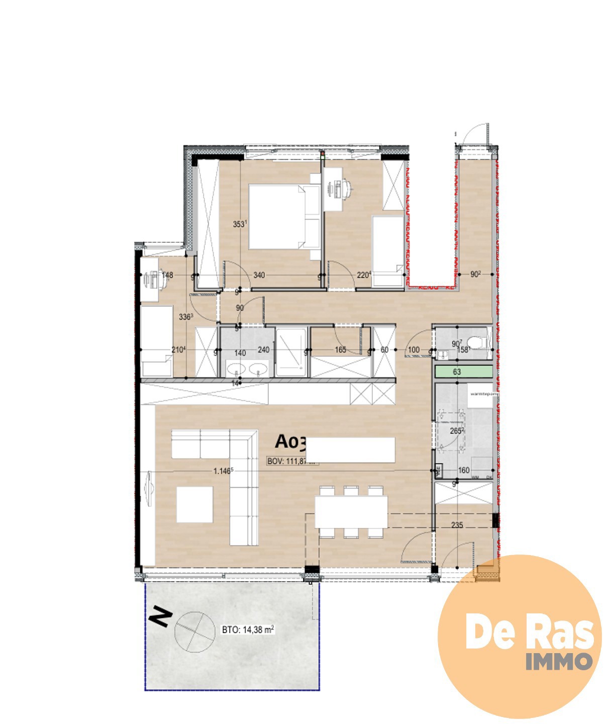 AALST - Eigentijds appartement met 3 slpks en tuin - foto 5