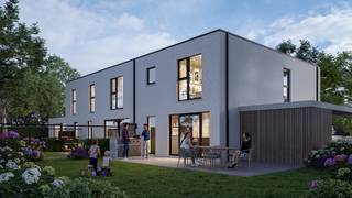 Lot 102 is een gesloten bebouwing op een grondoppervlakte van 203 m² en met een totale bewoonbare oppervlakte van 160 m². Moderne bouwstijl :...