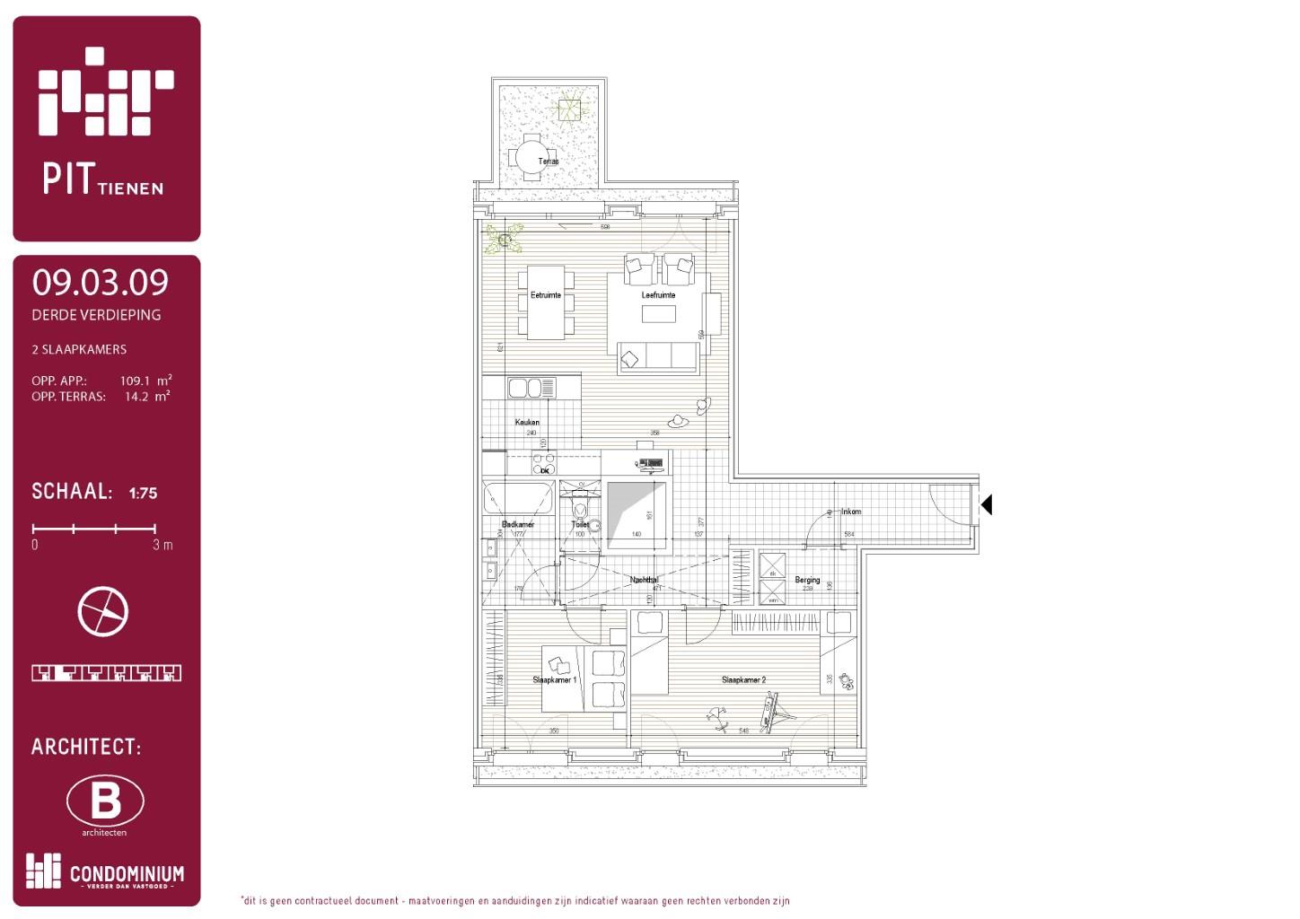 Appartement te koop in Tienen met 2 slaapkamers - foto 1