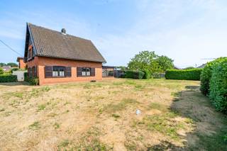 <p>Ruime gezinswoning met renovatiepotentieel op een mooi perceel. <br />Rustig gelegen in een aangename woonwijk, op korte afstand van het dorpscentrum.</p>
<p><strong>INDELING</strong></p>
<p><span>Gelijkvloers</span><br />De inkomhal vormt de centrale toegang tot de woning en leidt enerzijds naar de lichtrijke woonkamer met houtkachel en anderzijds naar de ruime leefkeuken.</p>
<p>De keuken is functioneel ingericht met een elektrisch kookvuur, dampkap en koelkast.</p>
<p>Vanuit de keuken zijn de kelder, de badkamer en het toilet bereikbaar.</p>
<p>Aansluitend bevindt zich een royaal overdekt terras, waar je geniet van het uitzicht op de achterliggende tuin.</p>
<p><span>Verdieping</span><br />Op de verdieping bevinden zich 4 volwaardige slaapkamers en een apart toilet.</p>
<p><span>Kelder/Zolder</span><br />De woning is deels onderkelderd en deels voorzien van een kruipkelder. <br />De zolder is bereikbaar via een vlizotrap.</p>
<p><span>Tuin</span><br />De tuin heeft een volwassen begroeiing dewelke zorgt voor een groen en natuurlijk kader, terwijl de tuin momenteel relatief weinig onderhoud vraagt. Achteraan bevindt zich een tuinberging en een serre.</p>
<p>Een garage voor 1 wagen is aangebouwd aan de woning.<br />Daarnaast biedt de oprit vlot plaats aan 2 extra wagens.</p>
<p>Kortom, een karaktervolle woning die klaar is voor renovatie, maar dankzij haar ruime vertrekken, aangename perceel en sterke ligging bijzonder veel mogelijkheden biedt.</p>
<p>BIJZONDERHEDEN<br />- houten schrijnwerk met handbediende houten luiken<br />- hoogrendementsglas (2018)<br />- verwarming op gas met condenserende ketel (2016)<br />- dak geïsoleerd (2020)<br />- elektriciteit niet conform<br />- EPC label E (406 kWh/m² jaar)</p>
<p>POSITIEVE ASPECTEN<br />- ruime en lichtrijke vertrekken<br />- tal van renovatie- en inrichtingsmogelijkheden<br />- rustig gelegen en toch vlak bij de dorpskern<br />- karaktervolle woning met veel potentieel</p>
<p><em>Stedenbouwkundige inlichtingen in aanvraag</em></p>