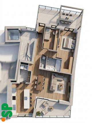 Nieuwbouwappartement met tal van licht dankzij zijn twee terrassen.<br /><br />Indeling APPARTEMENT 2:<br />Via de gemeenschappelijke trap of lift komt u binnen in een ruime hal dat leidt naar de open leefruimte en zijn grote aansluitende keuken. Naast de keuken hebben we een praktische berging. Vanuit de leefruimte kunnen we naar het voorste terras (9,53m²) dat uitkijkt op het Astridplein. Dankzij de grote raampartijen vooraan genieten we zowel in de keuken als in de leefruimte van veel natuurlijk lichtinval.<br />Verder beschikt dit appartement nog over een gastentoilet, badkamer, en twee slaapkamers. Het unieke element hier is het tweede en grote terras (14,84) aan de achterzijde dat niet enkel via de slaapkamers te betreden valt maar ook vanuit de inkomhal, perfect voor uw bezoekers dus!<br />Bij dit appartement hoort een staanplaats en berging op het gelijkvloers dat bij aan te kopen is.<br /><br />Verkoop onder btw-stelsel 6% mogelijk!<br /><br />Wenst u meer info, contacteer IMMO SP op het nummer 014/51.95.00of via caro@immosp.be