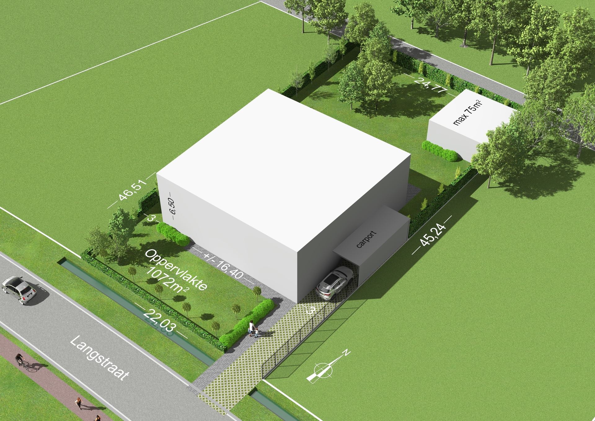 Mooie bouwgrond voor open bebouwing op 1072m² gelegen te Schriek - foto 4