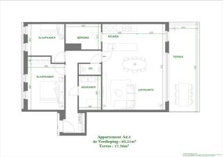 <p>Mooi ruim appartement op de 2de verdieping met een ruime leefruimte met open keuken en aansluitende berging, 2 slaapkamers, badkamer met douche en dubbele lavabo en apart toilet, mooie inkomhal met plaats voor een ruime vestiairekast en glazen deur naar leefruimte. Het terras grenst aan de leefruimte en biedt u een mooi zicht op een groene gemeenschappelijke tuin. <br />Het project "Alba" is gelegen net buiten het stadcentrum van Mechelen waar je kan genieten van alle ruste met het comfort van de stad binnen handbereik. De Abeelstraat bevindt zich in Mechelen Zuid, een rustige zijstraat van de Jubellaan. De nabijheid van de E19 -verbinding naar Brussel en Antwerpen- en de tangent binnen de 2 km zorgt voor vlot woon- ,werkverkeer. In de directe omgeving vindt je een ruime keuze aan scholen, buurtwinkels, supermarkten, sportinfrastructuur en horeca. Alles wat je nodig hebt ligt op wandel- en fietsafstand.<br />In dit groene kader, zal dit project vooral de focus leggen op hedendaagse architectuur en energiezuinigheid.<br />De verwarming wordt voorzien met een geothermische warmtepomp op zonnepanelen waardoor de stookkosten aanzienlijk lager liggen dan bij een gasketel. Het appartement voldoet aan de zuinigste energienormen. In combinatie met de zonnepanelen, hoogwaardige thermische en akoestische isolatie en duurzame technieken steven we naar een zo laagmogelijke EPB-waarde (BEN) om te genieten van een zeer betaalbaar wooncomfort.<br />De makkelijk toegankelijke keldergarage voorzien van een ruime fietsenstalling en handige bergingen, biedt aan iedereen de mogelijkheid een autostaanplaats aan te kopen.<br />Wees er snel bij, neem contact met ons en vraag naar onze uitgebreide brochure. Hier koop je volledig aan 6% BTW ipv 21%</p>
