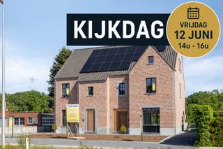 Vraagprijs: € 485.000 excl. 21% BTW <br /><br />=> Ligging<br />- De Grote Baan in Ellikom (deelgemeente van Oudsbergen) bevindt zich langs de N73, een belangrijke verbindingsweg tussen Bree, Peer en Bocholt. Deze centrale ligging biedt vlotte bereikbaarheid naar omliggende steden en voorzieningen.<br /><br />=> Indeling<br />- Inkomhal <br />- Apart gastentoilet<br />- Leefruimte met open keuken<br />- Bureau<br />- Bergruimte<br /><br />=> Verdieping<br />- Nachthal<br />- Apart toilet<br />- Drie slaapkamers<br />- Twee badkamers<br /><br />=> Zolder<br />- Zolderruimte<br />- Technische ruimte<br /><br />=> Comfort<br />- Warmtepomp (lucht-water) via vloerverwarming<br />- Aluminium (steel-look) ramen met driedubbele beglazing<br />- Zonnepanelen (4600 WP - 10 panelen)<br />- Ventilatiesysteem D<br />- Domotica aanwezig<br />- Regenwaterput van 10.000 liter met recuperatie toiletten en buitenkraan<br /><br />=> Meerwerken:<br />- Carport<br />- Afwerking zolder met gyproc<br />- Alarmsysteem<br />- Tuinaanleg<br />- Bestrating