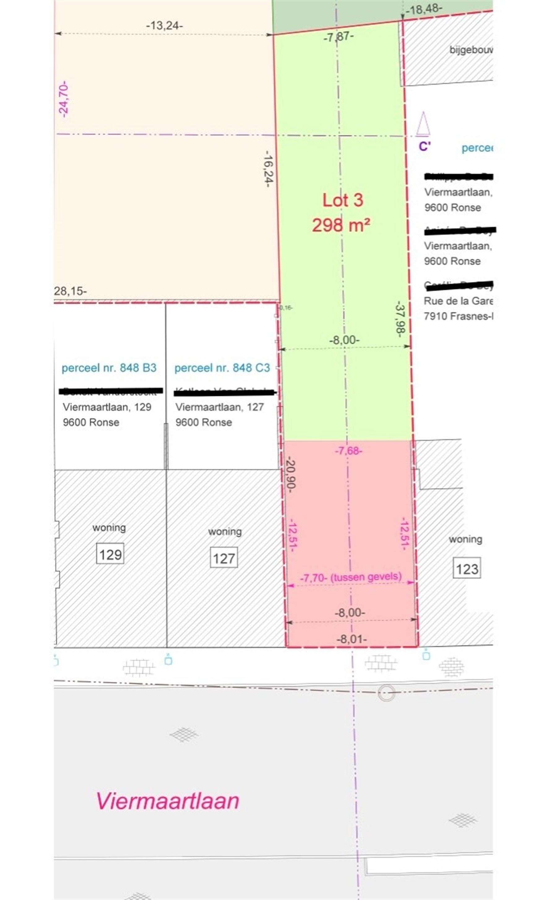 Mooi perceel bouwgrond voor stadswoning met tuin in het centrum van Ronse - foto 2