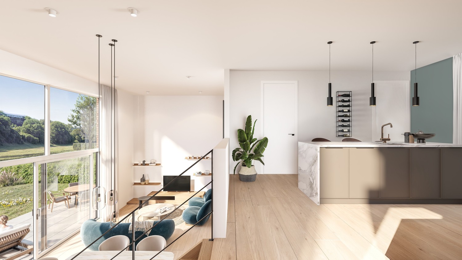 Moderne split-level woning | veel lichtinval, zicht op groen - photo 2