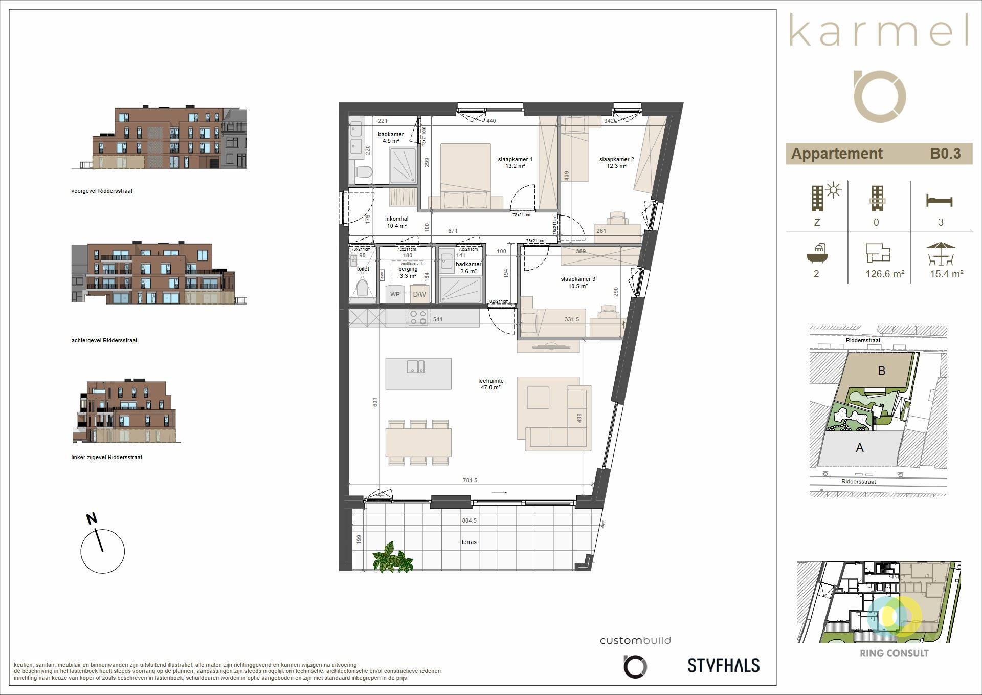 nieuwbouw appartement - 3 kamers - foto 2