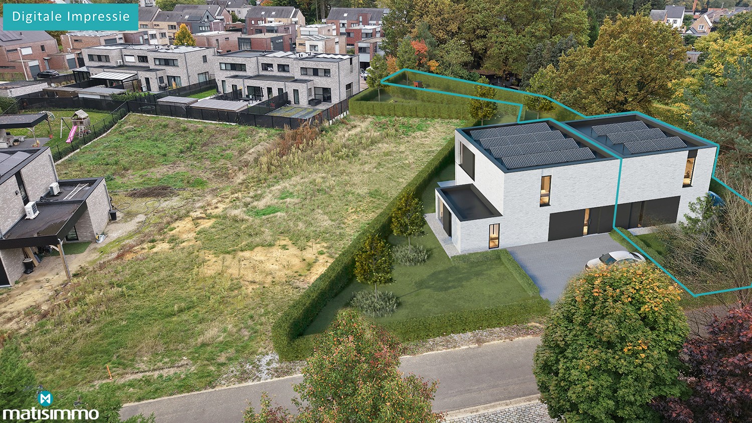 RUSTIG GELEGEN BOUWGROND VOOR HALFOPEN BEBOUWING MET IDEALE LIGGING TE HEUSDEN-ZOLDER - foto 1