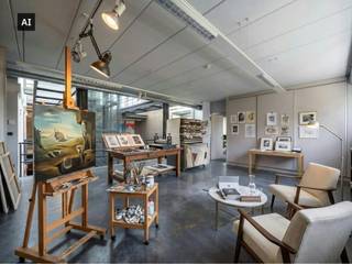 Deze kantoorruimte maakt deel uit van een vrijstaand kantoorgebouw gelegen aan de Rijkmakerlaan in Essen, binnen een gekend industriegebied dat vlot bereikbaar is en een uitstekende ontsluiting geniet.<br /><br />De kantoorruimte op de eerste verdieping is hoogwaardig en ruimtevol ingedeeld en omvat:<br />- ruime open kantoorruimte over de gehele lengte<br />- open kantoorruimte aan de andere zijde<br />- ruime vergaderzaal<br />- bergruimte met archiefkasten<br /><br />Gemeenschappelijke delen:<br />- inkomhal<br />- toiletten<br />- lift<br />- polyvalente ruimte/refter met keuken<br />- buitenterrassen<br /><br />Bijzonderheden:<br />- goed uitgerust met o.a. zonnewering, airconditioning en alarminstallatie<br />- mogelijkheid tot combineren met een andere unit binnen het gebouw, afhankelijk van uw noden<br />- verbruik van water, elektriciteit en gas, alsook onderhoud van het gebouw en sanitair wordt verrekend via een vaste kost<br />- parkeerplaatsen te bespreken<br />- mogelijkheid tot plaatsing van reclame (te bespreken)<br /><br />(Ver-)kopen of (ver-)huren in de regio Kalmthout / Essen?<br />Met al uw vragen kan u steeds bij ons terecht.<br />Dewaele Vastgoed met Advies.<br /><br />Deze AI-visualisaties zijn bedoeld als inspiratie. Er werd geen rekening gehouden met technische specificaties, stedenbouwkundige voorschriften of de concrete mogelijkheden tot realisatie.