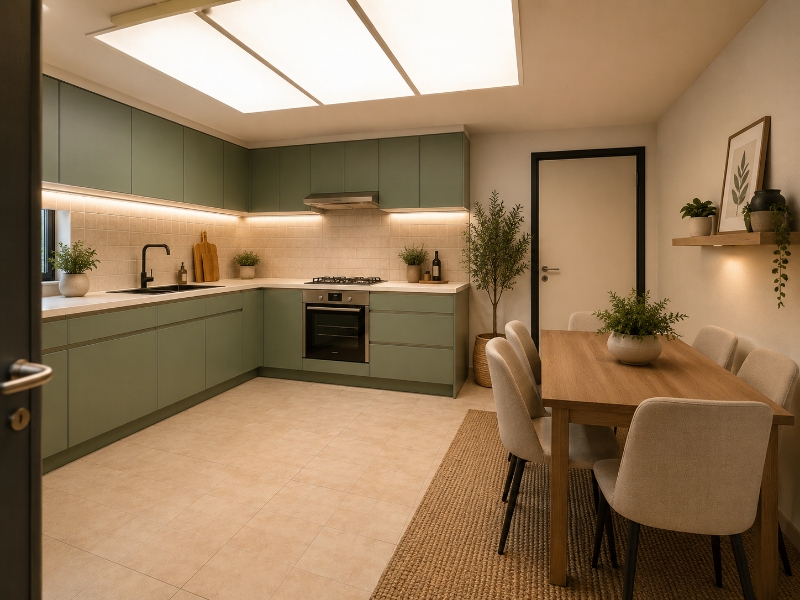 Centraal gelegen te moderniseren huisje met 2 slaapkamers , overdekt terrasje en klein ateliertje. Via A. I. hebben we alvast wat verbouwings/inrichtings- ideetjes laten maken om te tonen wat mogelijk is... - photo 5