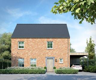 In de rustige Heikensstraat in Zonhoven vinden we deze knappe open bebouwing in een landelijke bouwstijl terug. De voorgestelde woning (157m2) van...