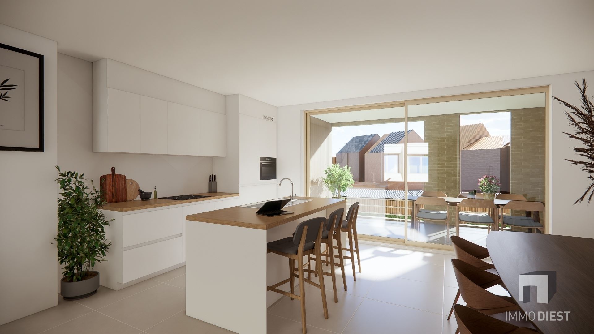 Appartement met 2 slpks, terras en carport - foto 5
