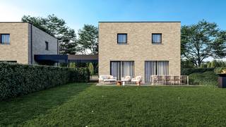 <br />Rustig wonen dichtbij alles<br />Deze woningen liggen op een rustige locatie, op korte afstand van scholen, winkels en een speelterrein. Er is een vlotte verbinding richting Diest en Hasselt, maar ook naar Aarschot, Leuven en Brussel.<br />Oppervlakte perceel Lot 7: 547 m²<br /><br />Alles wat je gezin nodig heeft, onder één dak<br />De woningen bieden 144 m² bewoonbare oppervlakte, aangevuld met een carport.<br />Op het gelijkvloers kom je binnen via de inkomhal met gastentoilet. De lichte, open leefruimte combineert een zithoek, eetkamer en een ruime keuken met zicht op de tuin. Aansluitend bevindt zich een handige berging.<br />Boven vind je drie slaapkamers, een badkamer en een praktische technische ruimte.<br />Duurzaam wonen<br />Deze woningen hebben een zeer laag energieverbruik dankzij een doorgedreven isolatiepakket en moderne technieken: warmtepomp, zonnepanelen, vloerverwarming en een ventilatiesysteem D⁺ met warmterecuperatie.<br /><br /><br />SLEUTEL-OP-DE-DEURAFWERKING<br />WAT HOUDT DAT JUIST IN?<br />Ruwbouw winddicht<br />Sanitaire leidingen (inclusief hergebruik van regenwater, regenwaterput van 10.000l)<br />Elektriciteit<br />Warmtepomp met verfrissingsfunctie<br />vloerverwarming <br />Pleisterwerken<br />Isolatiewerken en chape<br />EPB berekening<br />Ventilatiesysteem D+<br /><br />Kostprijs architect en veiligheidscoördinatie inclusief<br />Zonnepanelen 450WP<br />Afgewerkte keuken ter waarde van 12.000 euro excl.BTW<br />Badkamer ter waarde van 7500 euro excl.BTW<br />Tegelvloeren op het gelijkvloers en in de badkamer<br />Binnendeuren in tubespaan, reeds voor geschilderd<br />Trap in rubberwood<br />carport<br /><br />Lot 7 (links)<br />PRIJS SLEUTEL-OP-DE-DEUR <br />€ 397 186 excl. alle kosten op grond en constructie<br />€ 488 980 incl. alle kosten op grond en constructie