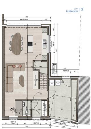 Een moderne halfopen nieuwbouwwoning waarvan de tuin een oostelijke oriëntatie heeft. De woning beschikt op het gelijkvloers over een inkom, een ruime living, open keuken en bureauhoek, een berging, een gastentoilet en een grote wasplaats/fietsenberging. Op de verdieping zijn er 2 slaapkamers, een badkamer met bad en inloopdouche en een apart toilet. De tweede verdieping beschikt over slaapkamer 3 en slaapkamer 4 en een ruime berging. Afwerking naar eigen smaak binnen de vooropgestelde, ruime afwerkingsbudgetten. In de prijs zit eveneens een tuinberging, afsluiting en terras inbegrepen. Meer info? Contacteer Ewout op 0497 588 888 of via contact@huysmanbouw.be