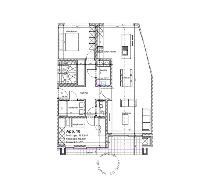 Nieuwbouwappartement op de eerste verdieping met terras en twee slaapkamers - foto 4