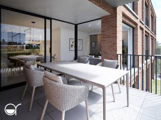 Dit lichtrijke appartement bevindt zich op het eerste verdiep van het moderne nieuwbouwproject Ernest en biedt een bewoonbare oppervlakte van maar liefst 111,91 m².<br /><br />Via de inkomhal heeft u toegang tot een apart toilet, een ruime berging, de badkamer met ligbad en dubbele wastafel en twee slaapkamers, waarvan één met rechtstreekse toegang tot het terras.<br />Aansluitend komt u in de open keuken met aangrenzende grote leefruimte die uitkomt op het gezellige terras, ideaal voor ontspannen momenten of gezellige diners in de buitenlucht.<br /><br />Alle oppervlaktes zijn BVO. EPC en KI zijn nog niet gekend.<br /><br />De foto’s zijn louter illustratief.