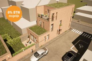 Deze charmante duplexwoning, met inkom aan de Ambachtsstraat, combineert een klassieke indeling met moderne technieken en energiezuinig comfort. De woning wordt verkocht op plan via Alta Build nv (www.altabuild.be) en biedt kopers de mogelijkheid om hun droominterieur zelf te kiezen.<br /><br />Op het gelijkvloers vormen de volledig ingerichte keuken, eetruimte en zitplaats een open en luchtig geheel. Een grote voorraadberging grenst aan de keuken en de technische installaties zijn netjes ondergebracht in een aparte berging.<br /><br />Achteraan bevindt zich een zuidgerichte stadstuin met ommuurd terras en een poortje naar de straat – ideaal voor privacy én gemak. Via de tuin heb je directe toegang tot een zeer ruime garage (optioneel aan te kopen voor €40.000,-), geschikt voor een wagen, meerdere fietsen, afvalcontainers en met voorziening voor een laadpaal, aangesloten op de woning.<br /><br />Op de verdieping vinden we twee ruime slaapkamers en een comfortabele badkamer met dubbel lavabomeubel en extra toilet – perfect voor gezinnen of koppels.<br /><br />Kwaliteit en duurzaamheid gegarandeerd:<br /><br />*Vloerverwarming, warmtepomp en zonnepanelen inbegrepen<br />*Vrije keuze in afwerkingsmaterialen: vloeren, binnendeuren, keuken en sanitair<br />*Streven naar E-peil 10 (ver onder de norm), wat betekent: 5 jaar vrijstelling van onroerende voorheffing<br />*Oplevering voorzien in de tweede helft van 2026<br /><br />Een comfortabele, energiezuinige woning op een centrale locatie – klaar om jouw thuis te worden!