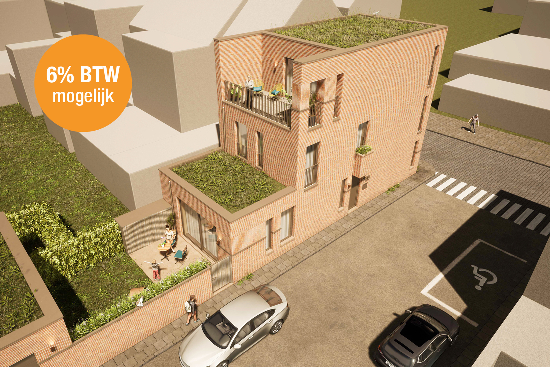 Bijna-Energie-Neutrale (BEN) duplexwoning met tuin - foto 1