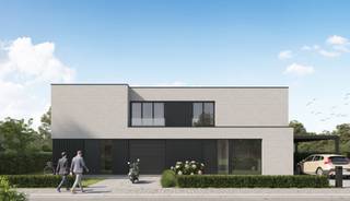 Deze nieuwe woningen bouwen we aan de Vlasmeers in Ooigem, deelgemeente van Wielsbeke. Hier woon je in een aangename, rustige woonbuurt in de buurt van winkels, scholen (basisschool op 1 km) en openbaar vervoer (bushalte op 700 m). Bovendien geniet je er van een vlotte verbinding met de belangrijkste invalswegen. Ooigem is gelegen in de vallei van de Leie, wat tal van mooie wandel- en fietsroutes oplevert.
Deze moderne woningen beschikken over: een inkomhal met toilet, een ruime eet- en zitruimte met veel lichtinval, aansluitend een open keuken met zicht op de tuin, een wasplaats, 4 slaapkamers, een badkamer, een (technische) berging en een afzonderlijk toilet boven. Elke woning heeft een carport of garage. Het gebruik van een warmtepomp, in combinatie met vloerverwarming en zonnepanelen zorgt ervoor dat jouw toekomstige energiefactuur onder controle blijft (E10).