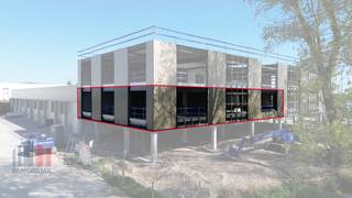 Nieuwbouw kantoorruimte van 301 m² te huur deel uitmakend van het gloednieuwe bedrijvenpark "BAZUIN". De kantoorruimte wordt semi-casco opgeleverd...