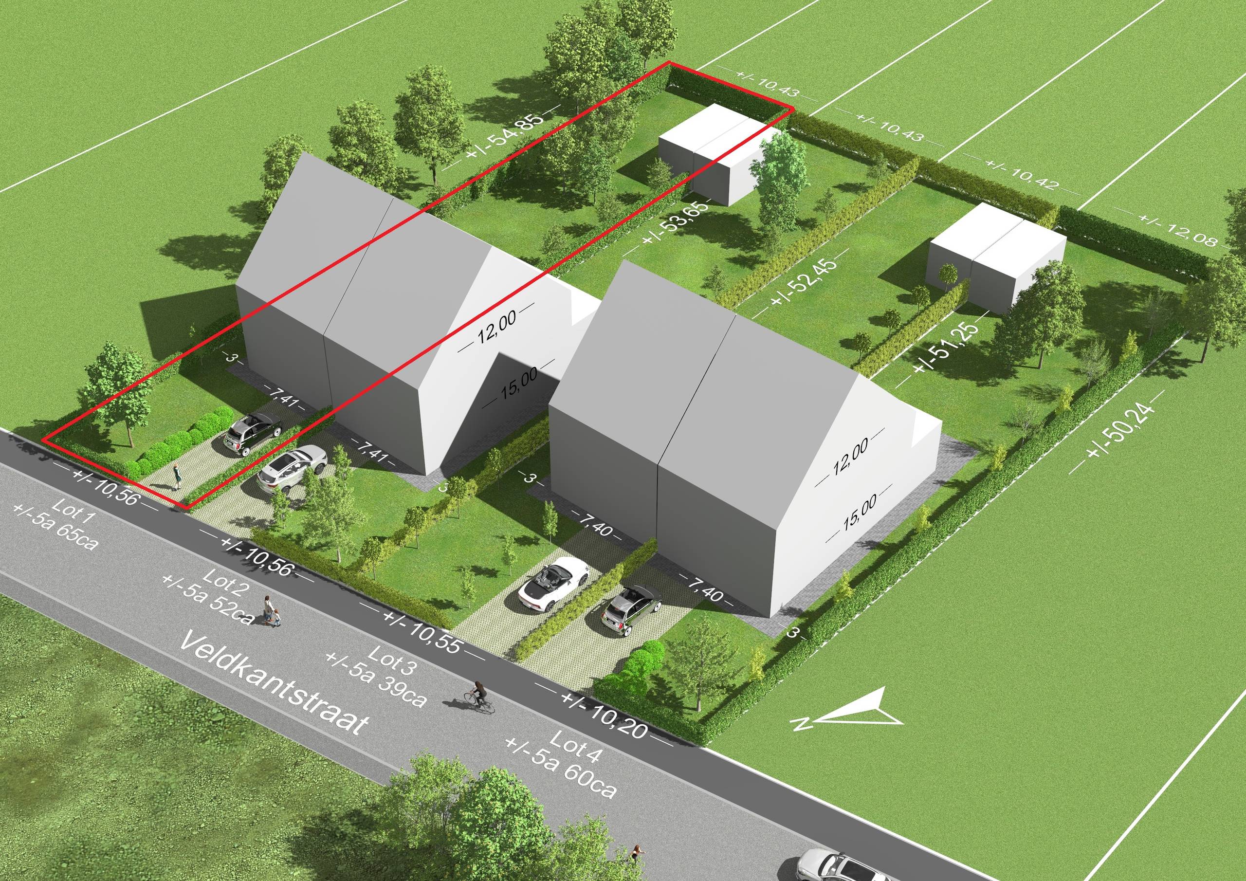 Zuidgerichte bouwgrond tussen velden te koop in Grimbergen - foto 2