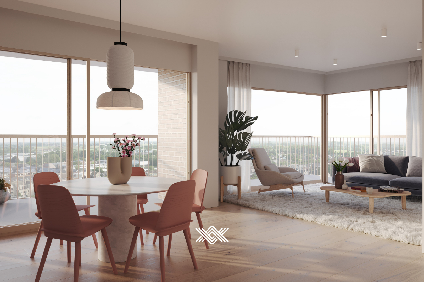 Hoekappartement met terras en verbluffend zicht over de Leie - foto 5