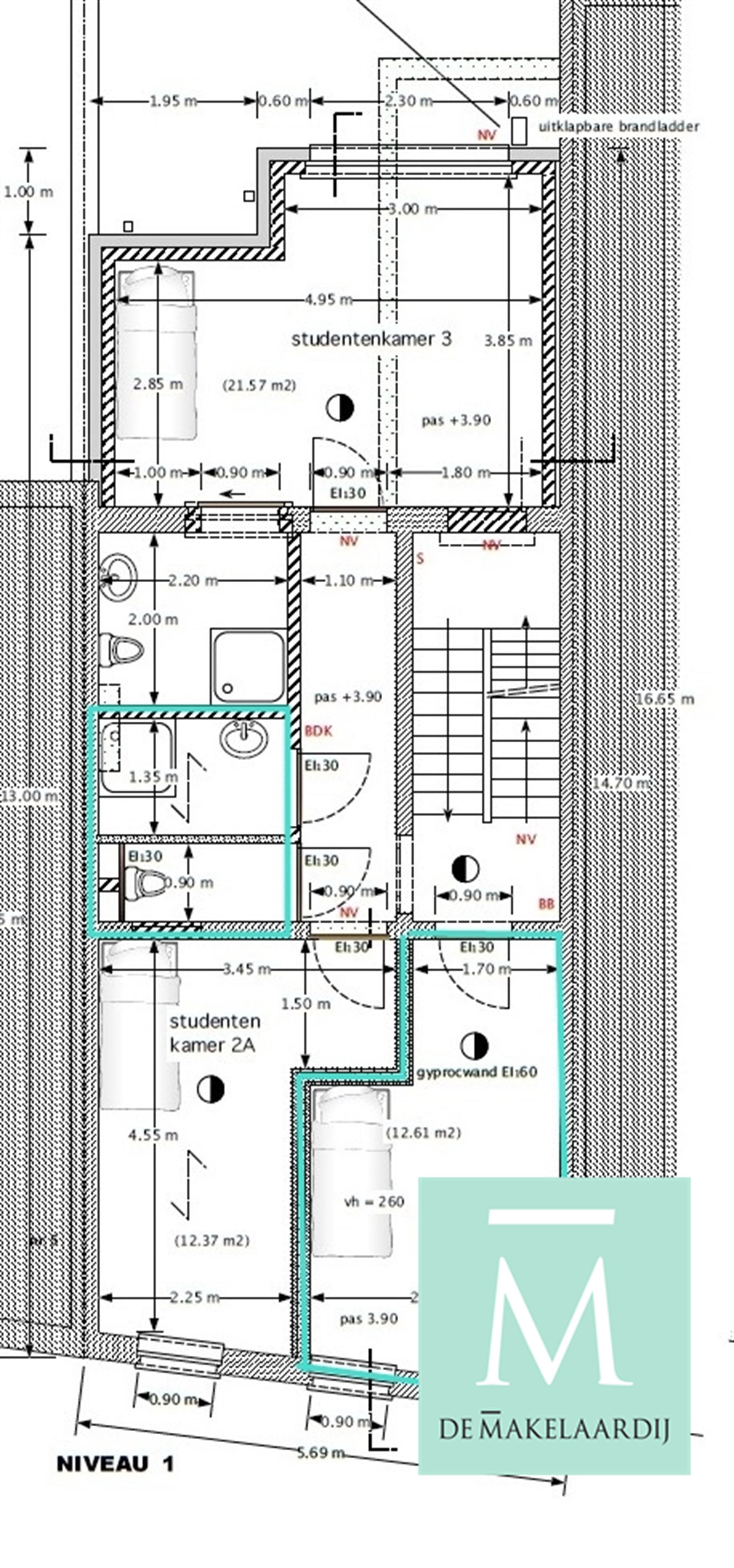 STUDENTS ONLY! Gemeubelde studentenkamer in hartje Mechelen - EERSTE BEWONING NA RENOVATIE  - foto 4