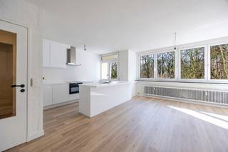 Lichtrijk, recent gerenoveerd 2-slaapkamer duplexappartement met balkon.<br />“Europawijk” situeert zich tussen de gemeente Mol- en de stad Geel in, met de Europese school op wandelafstand en omgeven door natuur.<br />Het appartement bevindt zich op de 3de verdieping (lift aanwezig)<br /><br />INDELING<br /><br />• Inkomhal met gastentoilet (onder de trap bevindt zich een vestiaire)<br />• Ruime- en lichtrijke leefruimte met keramische parketvloer<br />• Moderne, open keuken (voorzien van een corian werkblad, een koelkast, inductiekookplaat, afzuigkap, combi-oven, afwasmachine en dubbele spoeltafel)<br />• Balkon met uitzicht op de bosrijke omgeving <br /><br />4de verdieping (bereikbaar via trap) <br />• 2 ruime slaapkamers (beide 13m²) <br />• 2 Bergingen <br />• Knappe badkamer voorzien van een inloop/ regendouche, enkel lavabomeubel, toilet en aan sluiting voor de wasmachine.<br />Tenslotte behoort er nog een overdekte parkeerplaats tot het appartement <br /><br />BIJZONDERHEDEN<br />Onmiddellijk beschikbaar<br />CV op stookolie -> weldra op gas<br />Gemeenschappelijke kost: 200,00 EUR (provisie) -> hier zit al een voorschot in verweven betreffende het verbruik van de verwarming en water<br />Lift aanwezig <br />Nutsvoorzieningen (kosten) ten laste van de huurder(s)<br /><br />POSITIEVE ASPECTEN<br />Centrale maar rustige ligging<br />Gunstig EPC (B)<br />Elektriciteit conform