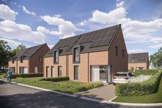 Deze halfopen woning maakt deel uit van nieuwbouwproject "Export", rustig gelegen in het gezellige centrum van Dessel.<br /><br />Deze woning is gebouwd op lot 76, een hoekperceel (Golding - Export) met een perceeloppervlakte van 309m².<br />De bewoonbare oppervlakte bedraagt 120m². <br /><br />Via de inkomhal is er toegang tot de open leefruimte met eetkamer en keuken. Achteraan is een grote glaspartij aanwezig die uitgeeft op de oostgerichte tuin. Naast de keuken is een berging/wasplaats aanwezig. Op het gelijkvloers is er tot slot nog een gastentoilet.<br />De eerste verdieping beschikt over 3 slaapkamers en een badkamer met bad, douche, lavabo en toilet.<br />Een valtrap geeft nog toegang tot de opbergzolder.<br /><br />Parkeren kan op de oprit naast de woning.<br /><br />De afwerking is volledig inbegrepen volgens lastenboek. <br />De woning wordt uitgerust met zonnepanelen en een warmtepomp en zal bijgevolg erg energiezuinig zijn.<br />Omwille van het lage E-peil (&lt;E20), geniet u 5 jaar vrijstelling van onroerende voorheffing.