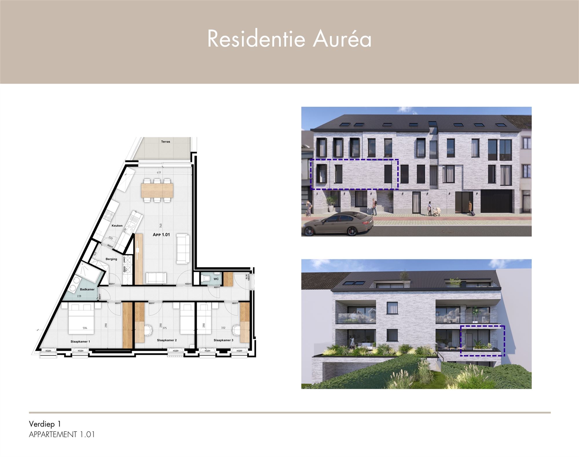 Ruim appartement 3 slpk., mogelijk aankoop staanplaats - foto 1