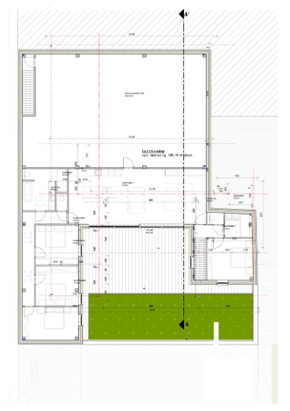 Roeselare-Brugsesteenweg. BOUWGROND + VERGUNDE PLANNEN voor  het bouwen van LOODS 486m2 &amp; LOFT.  Unieke ontwikkelingszone op uitstekende ligging.  Perceel / tuin inclusief +/- 1080 m2. - foto 3