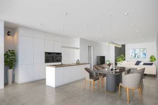 La brique de parement Wapper White LF-40 est 120% plus chère que la brique modale. Les façades latérales sont recouvertes d'ardoises verticales...