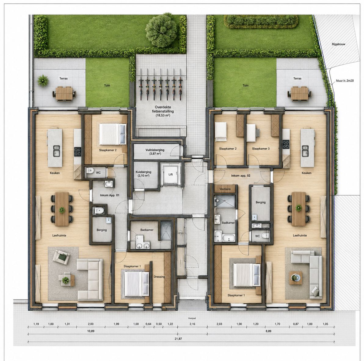 Appartement met 2 slaapkamers, 6% BTW met geothermische warmtepomp te Zedelgem - foto 4
