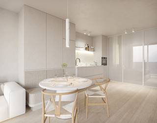 <p>Ontdek deze uitzonderlijke nieuwbouwrealisatie pal in het midden van de Museumstraat op het Zuid. Eén van de mooiste straten tussen het Koninklijk Museum voor Schone Kunsten en het nieuwe Zuidpark. Een uniek project met drie klassevolle doorzonappartementen, een duplex penthouse en een commercieel gelijkvloers, van de hand van POESENVANHIEL Architects (Elsene).</p>
<p>Een sublieme ligging met tal van restaurants, trendy winkels en boetiekjes en de hipste cafeetjes op wandelafstand. Met de gekende “Butcher’s Store”, bakkerij Dellafaille en een grote Delhaize in de straat, is dit werkelijk een toplocatie. Bovendien is een goede bereikbaarheid gegarandeerd dankzij de nabijheid van verschillende grote invalswegen.</p>
<p>De appartementen op de eerste tot en met de derde verdieping hebben een bewoonbare oppervlakte van ca 59 m² en krijgen aan de rustige achterzijde een terras van ca 4,5 m², ideaal voor een aperitiefje met namiddag- en avondzon. Hier bevindt zich ook de slaapkamer met ensuite badkamer.</p>
<p>De gelijkvloerse commerciële ruimte krijgt achteraan een eigen terras met binnentuintje. Op de vierde en vijfde verdieping heeft de duplex penthouse van ca 88 m² als kers op de taart op iedere verdieping terrassen, wat samen goed is voor maar liefst ca 20 m² buitenruimte, met bovendien indrukwekkende uitzichten over de stad.</p>
<p>Dit project beschikt over alle hedendaagse luxe. Kleinschaligheid, exclusiviteit en oog voor detail staan hier centraal.</p>
<p>In de verkoopprijs zijn reeds budgetten begrepen voor de afwerking van het appartement. Hierdoor kan u volledig zelf de stijl en materialen bepalen van uw keuken, badkamer en vloeren in de zorgvuldig geselecteerde showroom.</p>
<p>Dankzij de doorgedreven isolatietechnieken en allerhande moderne oplossingen rond hernieuwbare energie (o.a. warmtepomp) wordt de energiekost tot het minimale beperkt.</p>
<p>Ruime fietsenstalling en mogelijkheid tot aankoop van een kelderberging.</p>
<p>Verkoopprijzen zijn exclusief registratiebelasting en BTW.</p>