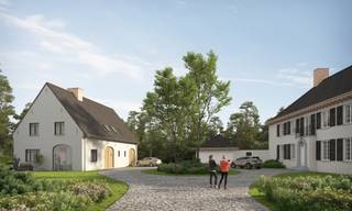 In een rustige, groene straat op slechts 2 kilometer van de Markt van Oudenaarde vind je deze vrijstaande nieuwbouwwoning. Je woont hier in een landelijke sfeer, omringd door bomen, met alle voorzieningen binnen handbereik. Ideaal voor wie op zoek is naar rust, ruimte en comfort zonder in te boeten op bereikbaarheid.

De woning heeft een minimalistische en hedendaagse architectuur en is uitgerust met moderne technieken die bijdragen aan een duurzaam en energiezuinig leven. De inkomhal verwelkomt je met een apart gastentoilet. De lichtrijke leefruimte met open eetkamer en salon sluit naadloos aan op de open keuken, die je volledig naar eigen smaak kan inrichten. Op de benedenverdieping is er eveneens een slaapkamer met inloopdouche. De inpandige garage en ruime berging zorgen voor extra comfort en praktische opbergruimte.

Op de verdieping bevinden zich 3 volwaardige slaapkamers, een badkamer, een apart toilet, een dressing en een polyvalente ruimte. De ruime tuin is perfect om volop te genieten van de zon en de rust die deze locatie biedt.

Dankzij de combinatie van een warmtepomp, vloerverwarming en zonnepanelen haal je een E-peil van E20. Bovendien heb je als koper de vrijheid om zelf de afwerkingsmaterialen te kiezen voor keuken, badkamer, vloeren en binnendeuren, zodat je deze woning helemaal kan afstemmen op jouw persoonlijke stijl en wensen.

Benieuwd naar deze unieke woning in Oudenaarde? Neem gerust contact met ons op en ontdek alle mogelijkheden.