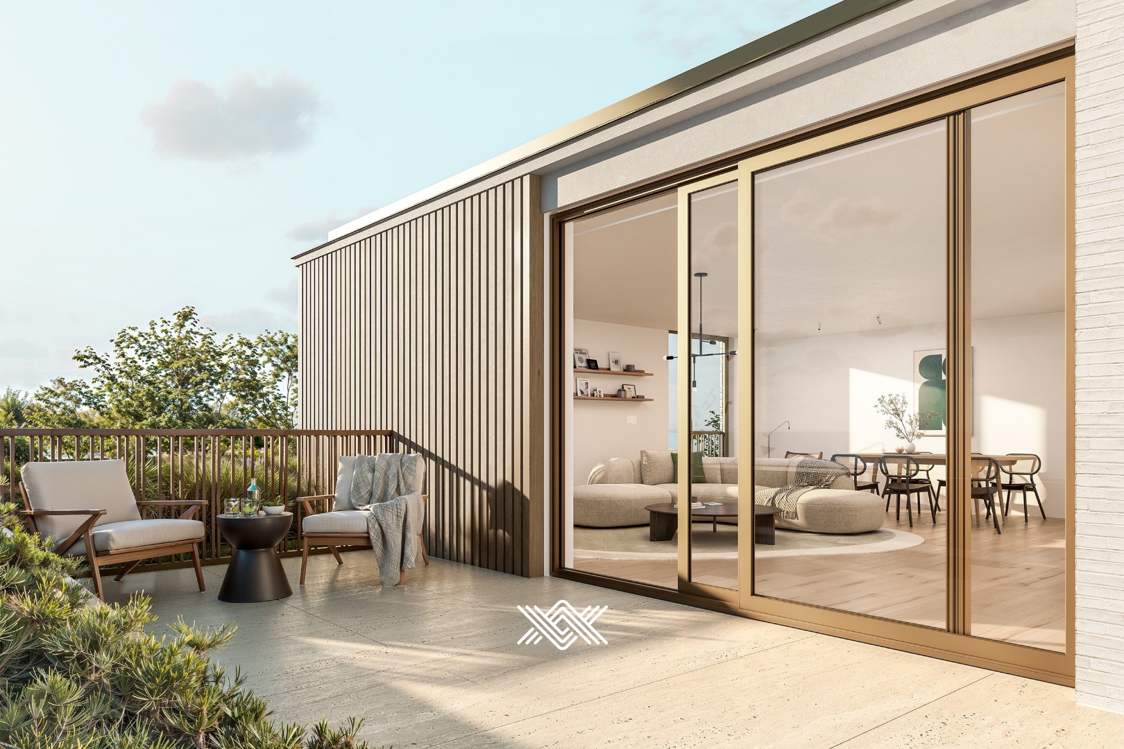 Gelijkvloers tweeslaapkamer appartement met terras en tuin - foto 4