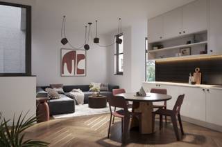 Dit 2 slaapkamer appartement (ca.106m²), gelegen op de gelijkvloerse verdieping is luxueus afgewerkt met duurzame materialen. <br /><br />De keuken is volledig ingericht met kwalitatieve toestellen en de badkamer is modern afgewerkt en beschikt over een douche, wastafel en toilet. <br /><br />Dankzij het UITZONDERLIJK HOOG PLAFOND (4.73m) is het slaapgedeelte voorzien in de Mezzanine en bereikbaar via een mooie ladder. <br /><br />E-peil 51!<br /><br />Alle bewoners genieten daarnaast van gemeenschappelijke voorzieningen zoals een wasruimte en een aangename binnentuin – ideaal om te ontspannen of elkaar te ontmoeten.<br /><br />Een slimme investering in een groeiende stad!<br /><br />Specificaties: Vg – Wche – Gmo – Gvkr –Gvv – E-peil <60 , warmtepomp, zonnepanelen, ventilatiesysteem +C, regenwaterputten. Verkoop onder registratie.<br /><br /><br />Wenst u meer te weten te komen over CAMPUS VENUSSTRAAT?<br /><br />Laat het ons gerust weten, wij nemen met de glimlach het volledig project met u door!<br /><br />U kan ons steeds contacteren op immo@sidimex.be of via ons telefoonnummer 03 203 02 02