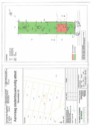Ruim perceel bouwgrond voor open bebouwing gelegen in de Nieuwelaan te Kapellen, toekomstig huisnummer 23.Rustig gelegen in een groene omgeving doch...