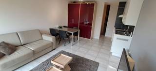 Rustig gelegen gemeubeld 1 slaapkamer appartement. Living met open keuken en zonneterras. 1 slaapkamer , badkamer met douche lavabo en toilet. Op...