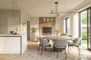 Omgeven door een prachtig aangelegd tuinontwerp ontstaat hier binnenkort een nieuw woonerf. Een harmonieuze balans tussen modern wooncomfort en de tijdloze schoonheid van de omliggende natuur. Deze site, bestaande uit 6 HOB en 1 OB ,is gelegen in De Pinte<br /> ( Zevergem ) elke woning werd ontworpen met oog voor licht, ruimte en comfort. Een prachtige nieuwe woonsite op een boogscheut van het hart van de residentiële gemeente De Pinte. Tijdloos en gezellig , met een interieur dat door u als koper bepaald wordt.<br />Deze stijlvolle eigentijdse woningen kijken allemaal uit op de weilanden..<br />De prijzen van de woningen variëren tussen € 545.122 en € 665.082<br />excl BTW en registratierechten.<br /><br />Voor een bezoek ter plaatse en of verdere inlichtingen kan je steeds een afspraak maken met Conny 0498696563