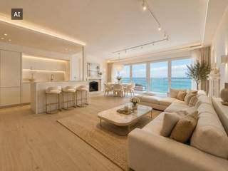 Ervaar het ultieme gevoel van luxe en sereniteit op de 6e verdieping een rustige residentie op de zeedijk van Oostende. Met slechts één appartement per verdieping geniet u hier van een ongeëvenaarde privacy en absolute rust. Dit prachtig gerenoveerde pand ademt pure klasse en is vlot bereikbaar met de lift.<br /><br />Sublieme Indeling:<br />-Inkomhal: Een indrukwekkende entree met kamerhoge, naadloos ingemaakte vestiairekasten.<br />-Slaapkamers: Drie volwaardige, rustgevende kamers. Twee slaapkamers blinken uit met op maat gemaakte designkasten. De master bedroom verrast met een exclusief, ingebouwd lavabomeubel dat esthetisch achter de kastwanden is weggewerkt.<br />-Badkamer: Een luxueuze wellness oase uitgerust met een royale, prachtige inloopdouche en verfijnde details in natuursteen.<br /><br />Extra’s: Een apart gastentoilet, een privatieve kelderberging en een vlot toegankelijke fietsenberging.<br /><br />Ben je geïnteresseerd in dit unieke, luxueuze pand te huur in Oostende? Ga naar de website www.dewaele.com en klik op het pand. Via de rode knop "vraag je bezoek aan" vragen we u kort een profiel in te vullen. Daarna nemen we contact op voor een bezoek. Telefonisch kunnen er geen afspraken gemaakt worden.<br /><br />Deze AI-visualisaties zijn bedoeld als inspiratie. Er werd geen rekening gehouden met technische specificaties, stedenbouwkundige voorschriften of de concrete mogelijkheden tot realisatie.