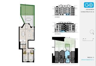 B.0.2 Loggia nieuwbouw appartement ca 122 m² met zonnige tuin te koop in de Harmoniewijk.Algemene kenmerken:- nieuwbouwproject op toplocatie in Antwerpen- zonnige terrassen en tuinen met uitzicht op de binnentuin- vloerverwarming- kwalitatieve afwerking- verkoop deels onder registratie, deels onder btwIndeling:- inkomhal met apart toilet en vestiaire - leefruimte met erker en met toegang tot private tuin (71 m²)- open keuken met kookeiland- berging- 2 slaapkamers- badkamer met ligbad en dubbele lavaboOndergrondse autostaanplaatsen apart mee aan te kopen.Verkoop mogelijk onder verlaagd BTW-tarief (6%), indien cfr. de voorwaarden.Bent u geïnteresseerd in nieuwbouw, een appartement of woning te koop in Antwerpen? Aarzel dan niet om ons te contacteren.Had u graag uw eigen eigendom te koop aangeboden contacteer ons dan voor een vrijblijvende schatting, telefonisch op het nummer 03/206.76.76 of per mail naar antwerpen@dewaele.com. Ook voor alle andere vragen omtrent vastgoed, kopen of verkopen in Antwerpen kan u steeds bij ons terecht!